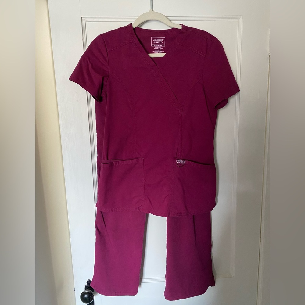 Cherokee Scrub Set Maroon